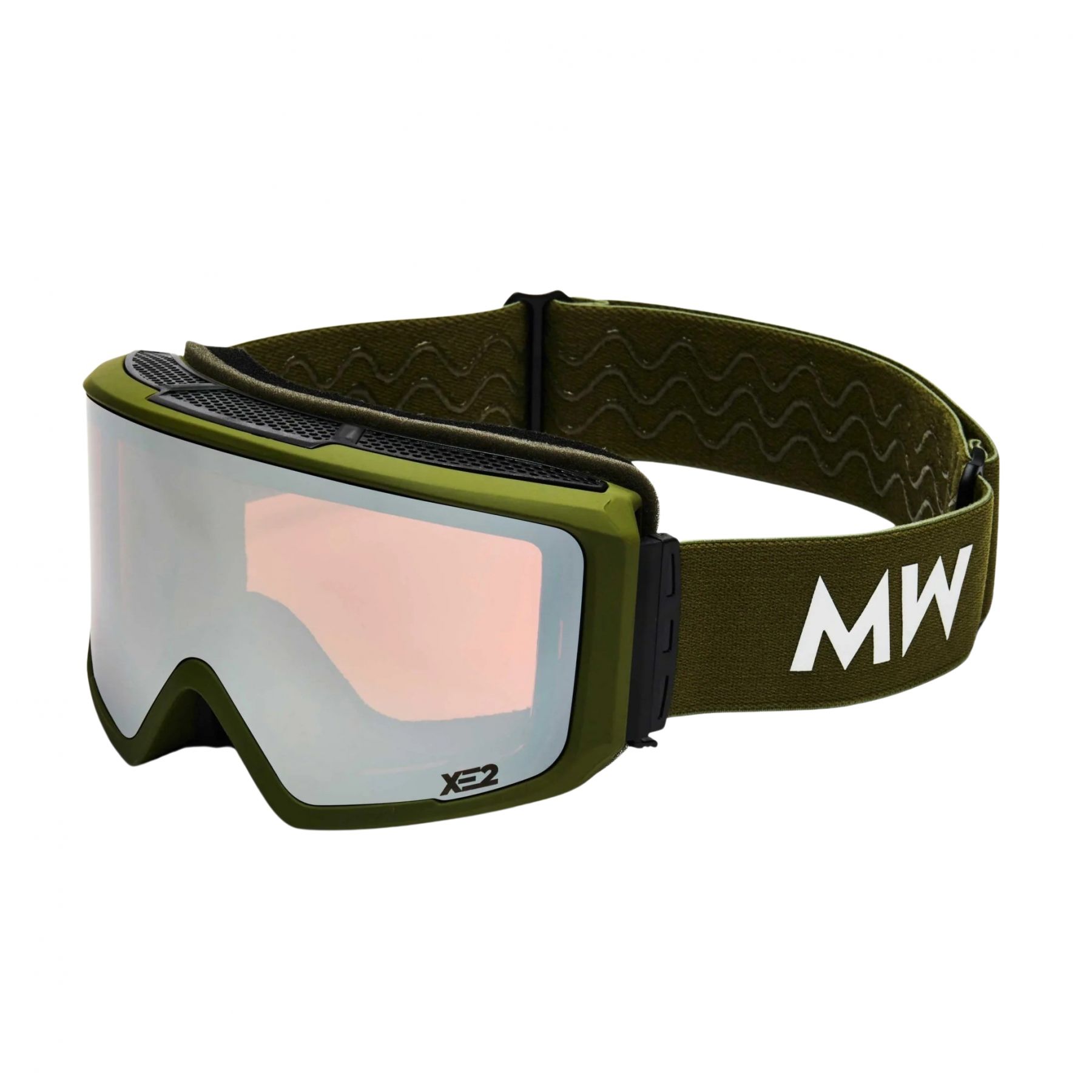 MessyWeekend MessyWeekend Flip XE2, Skibrille, grün, Army Silver Mirrored