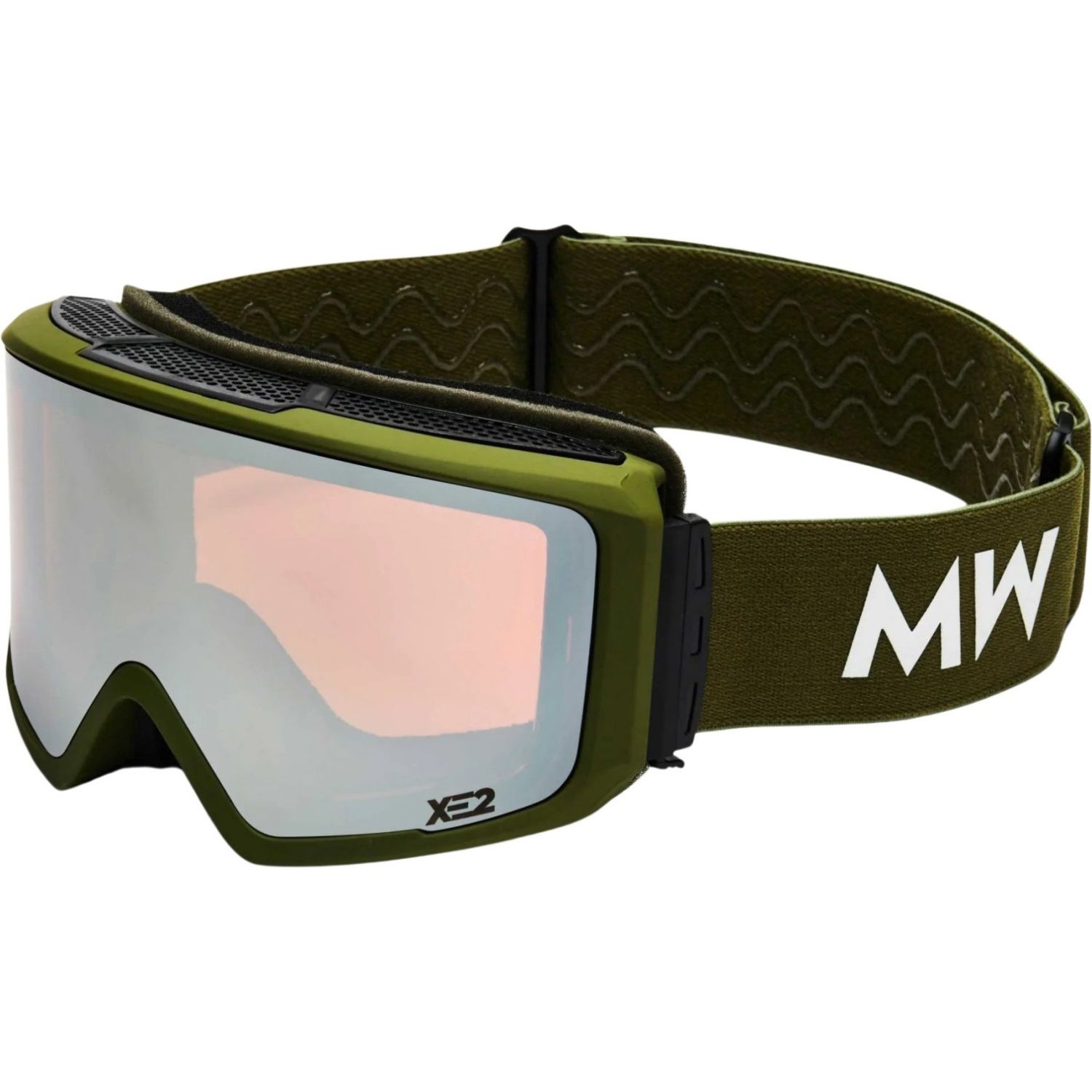 MessyWeekend MessyWeekend Flip XE2, Skibrille, grün, Army Silver Mirrored