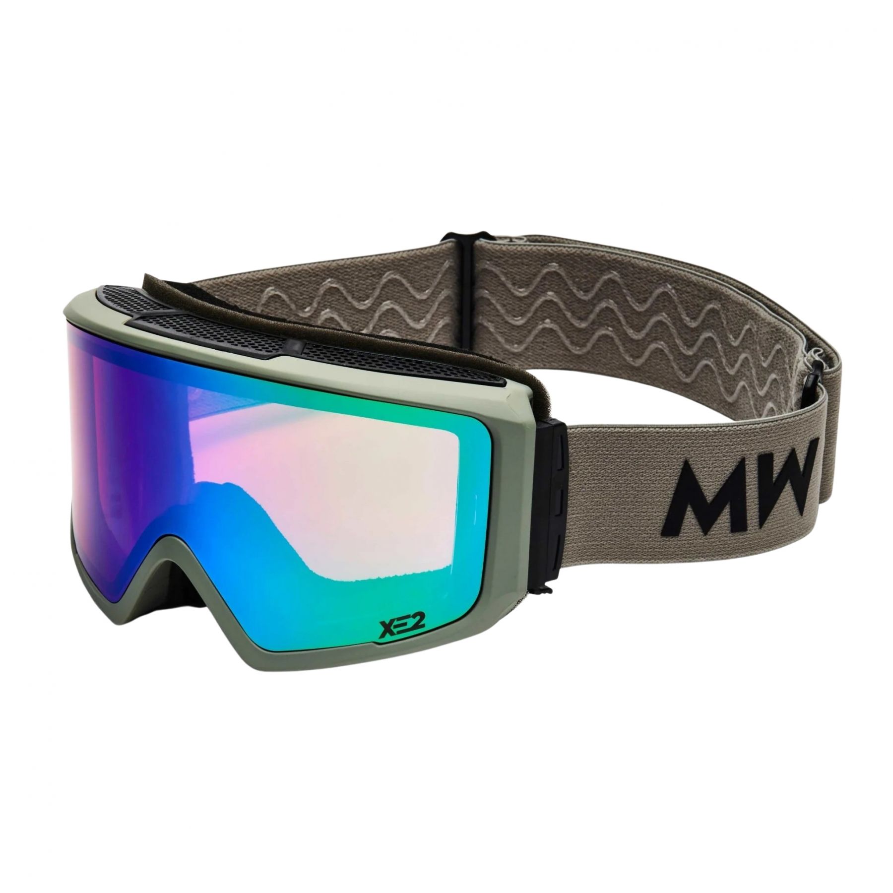 MessyWeekend MessyWeekend Flip XE2, Skibrille, hellgrau, Light Grey Green Mirrored