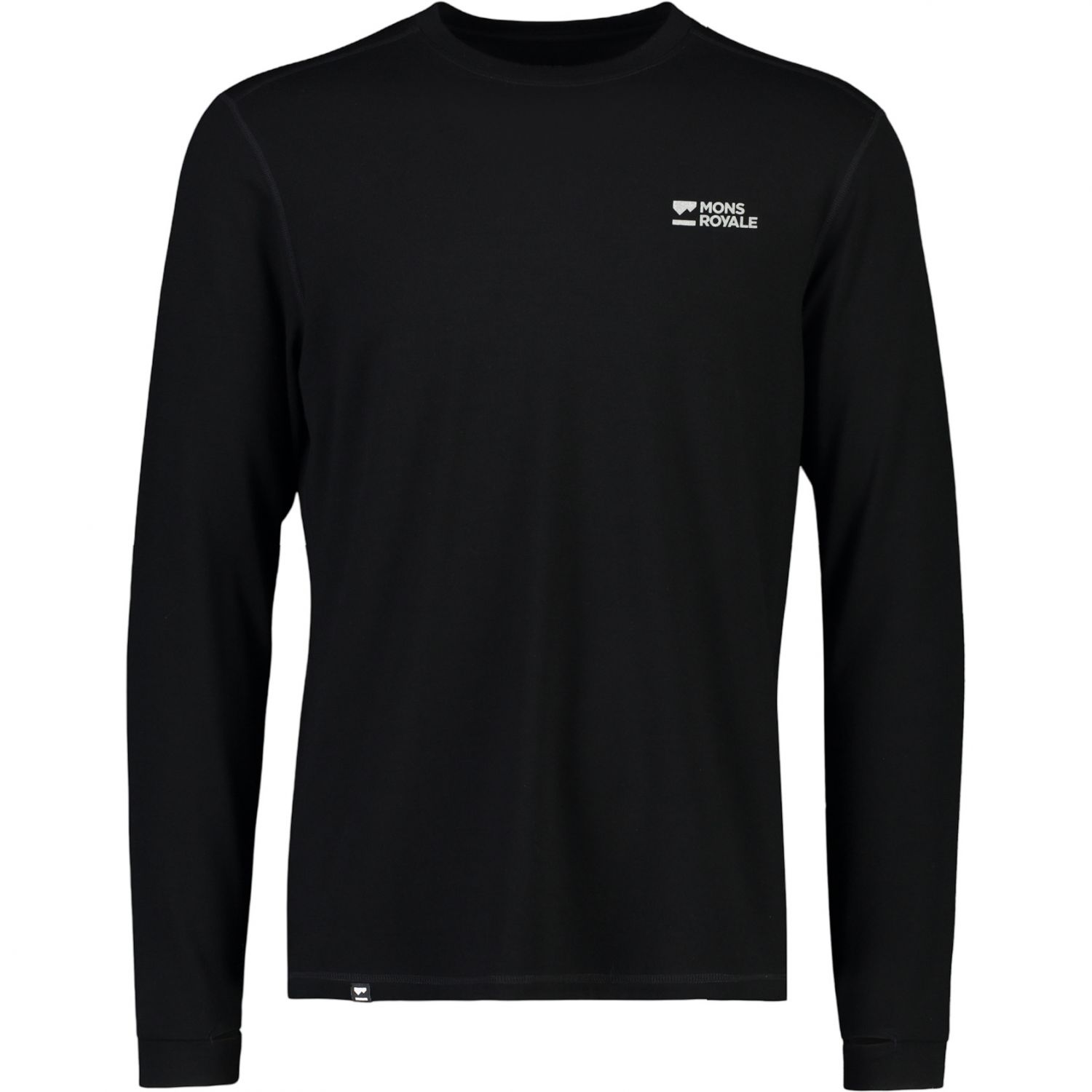 Mons Royale Cascade Merino Base Layer, Skiunterhemd, Herren, schwarz