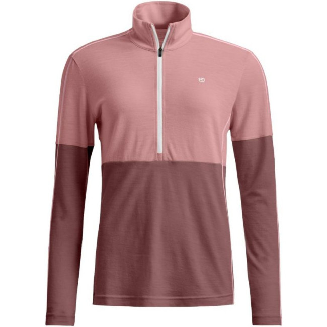 Ortovox Ortovox 185 Rock'n'Wool Zip Neck, Damen, rosa, Dusk Rose