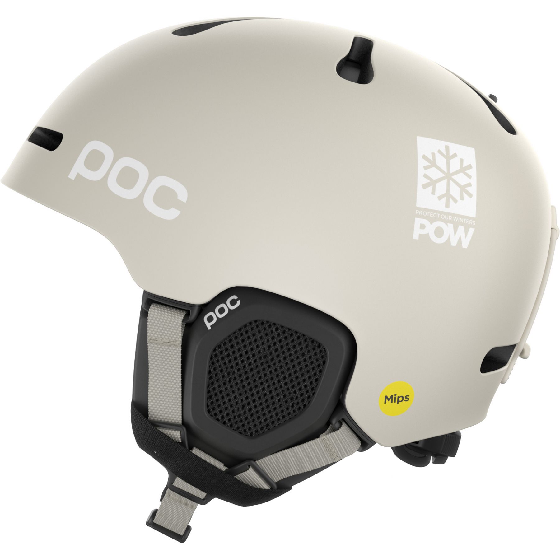 POC MIPS POW JJ, Skihelm, mineral grey matt