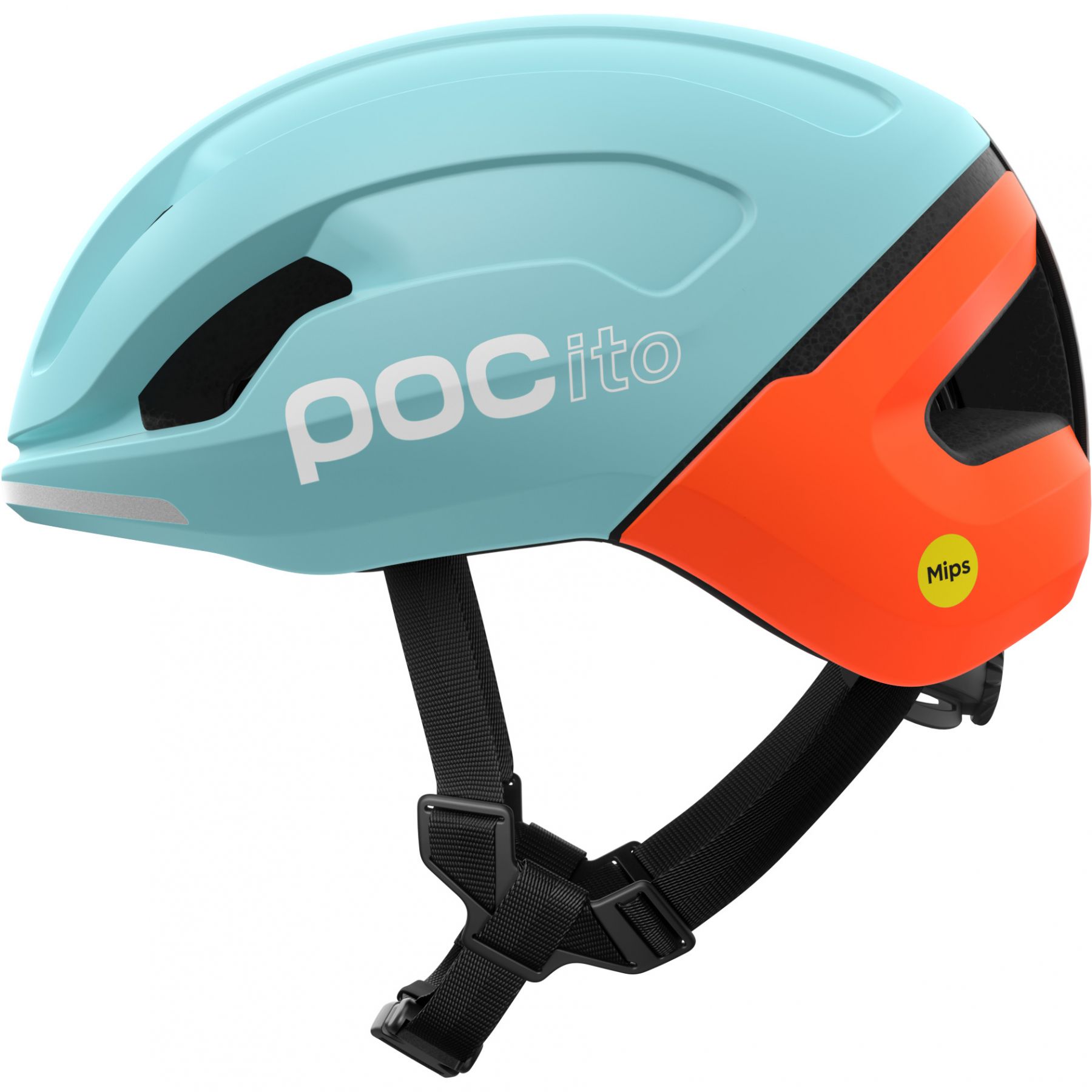 POCito Omne MIPS, Fahrradhelm, Junior, indicolite blue matt/carnelian orange matt