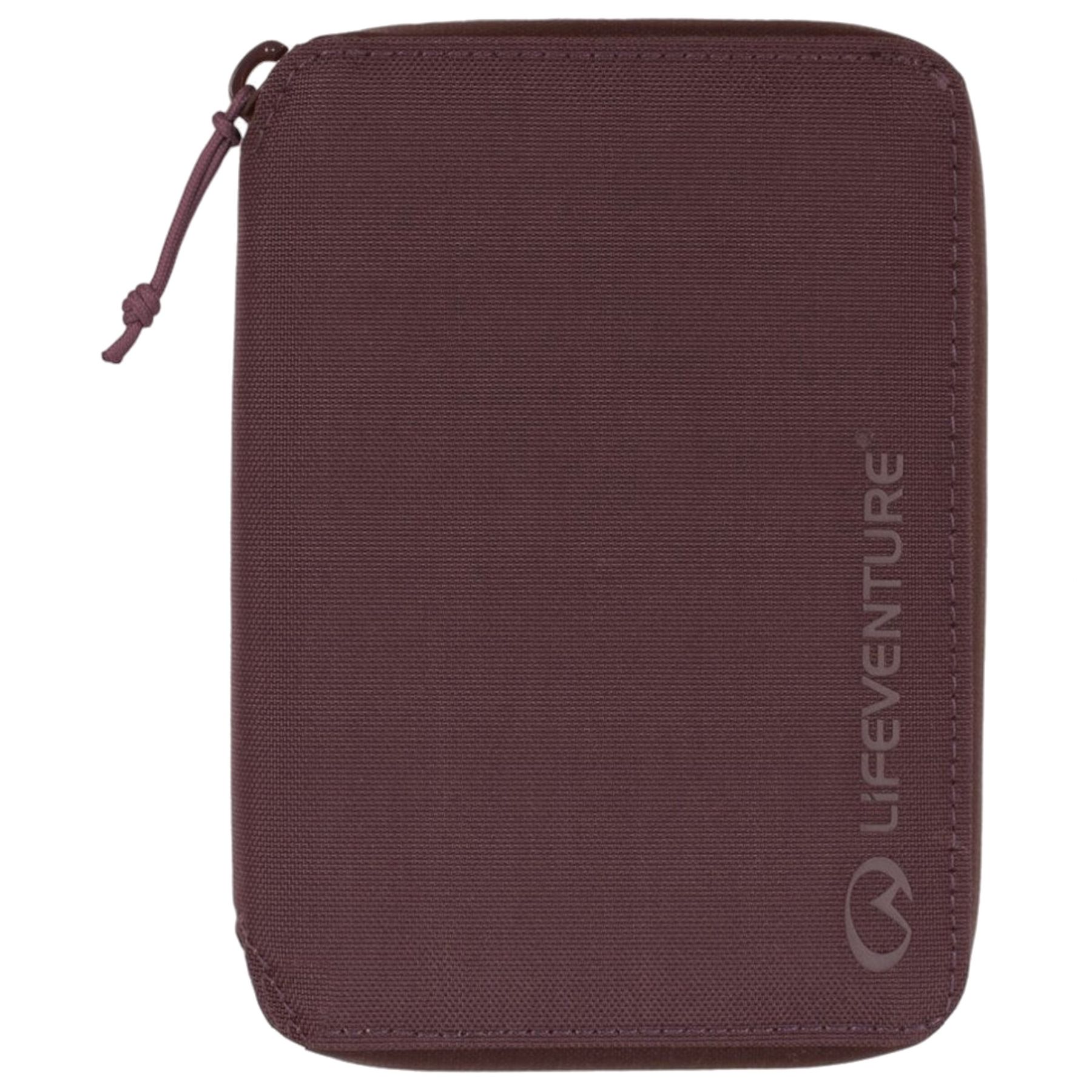 RFID Mini Travel Wallet, Recycelt, Damen, Pflaumenrot