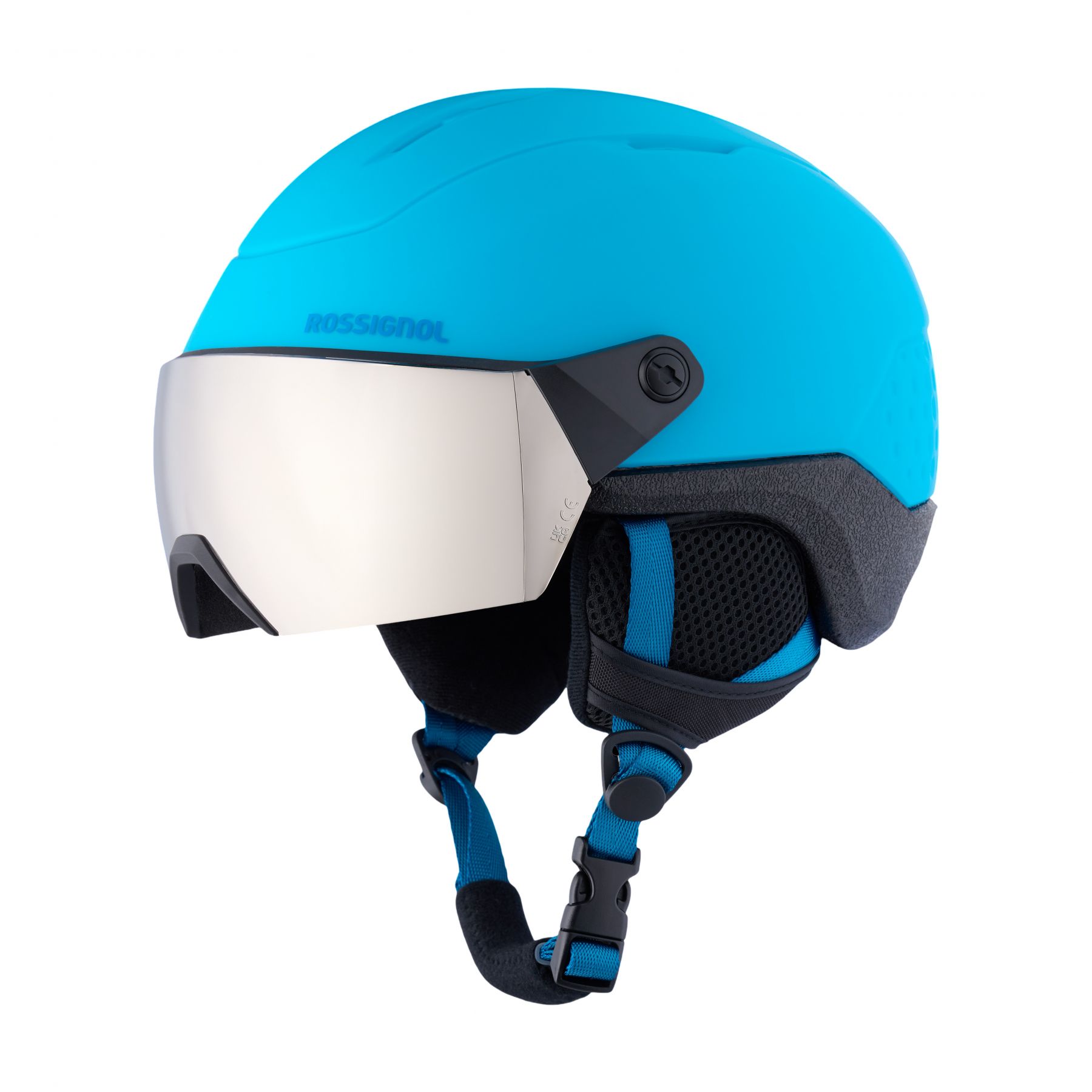 Rossignol Whoopee Visor, Skihelm mit Visier, blau