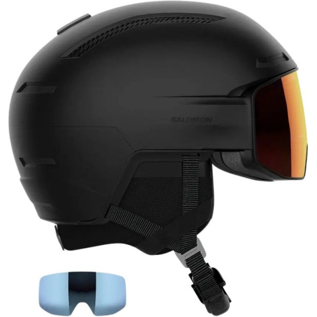 Salomon Salomon Driver Prime Sigma Plus, Skihelm mit Visir, schwarz, Schwarz