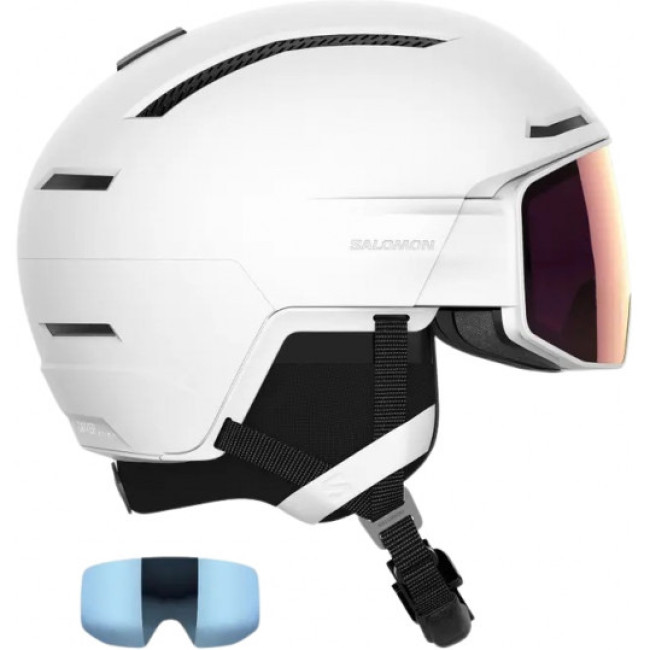 Salomon Salomon Driver Prime Sigma Plus, Skihelm mit Visier, weiß, White