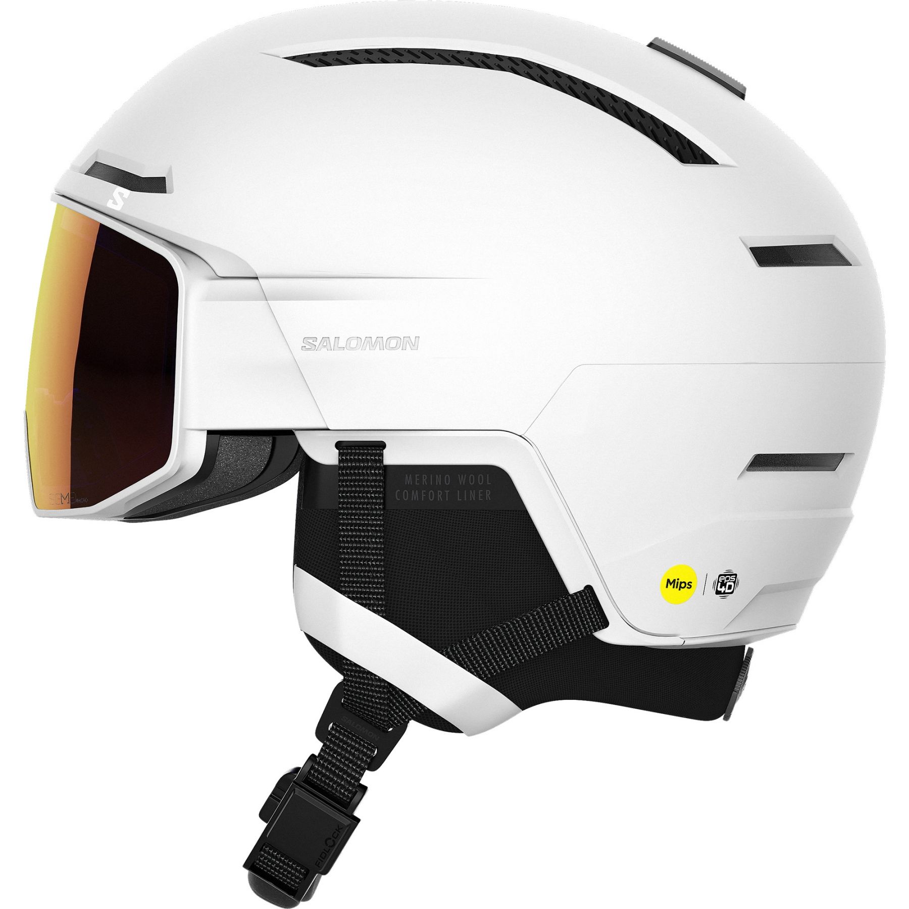 Salomon Salomon Driver Prime Sigphoto MIPS, Skihelm mit Visier, weiß, White