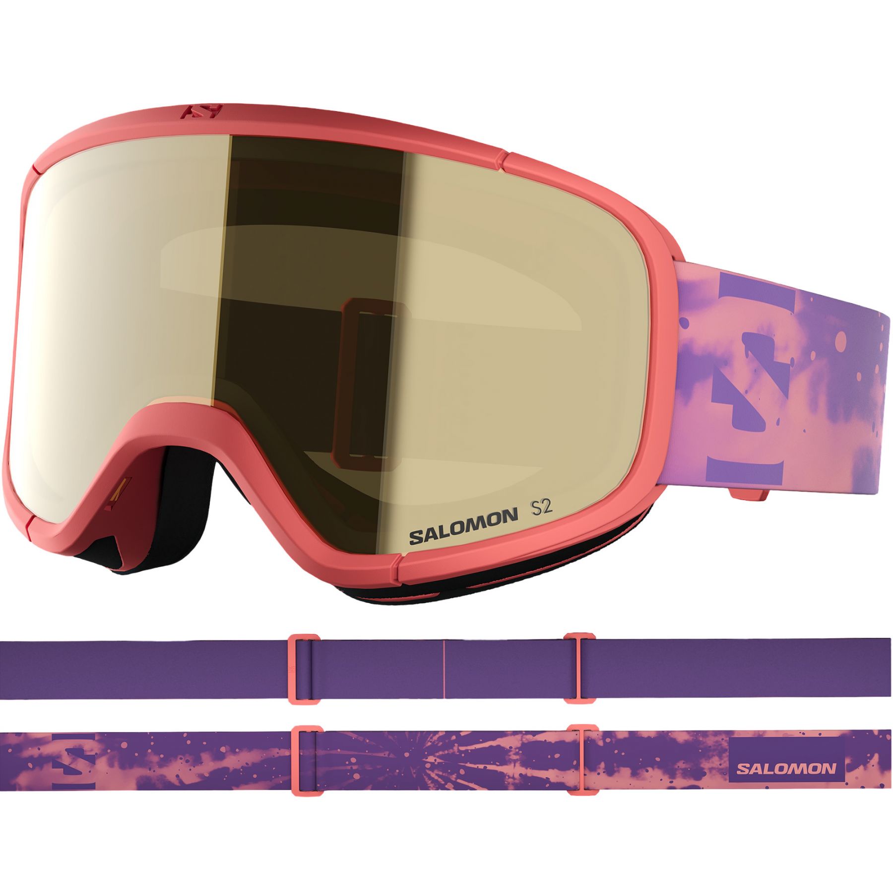 Salomon Lumi Access, Skibrille, Junior, lila/pink