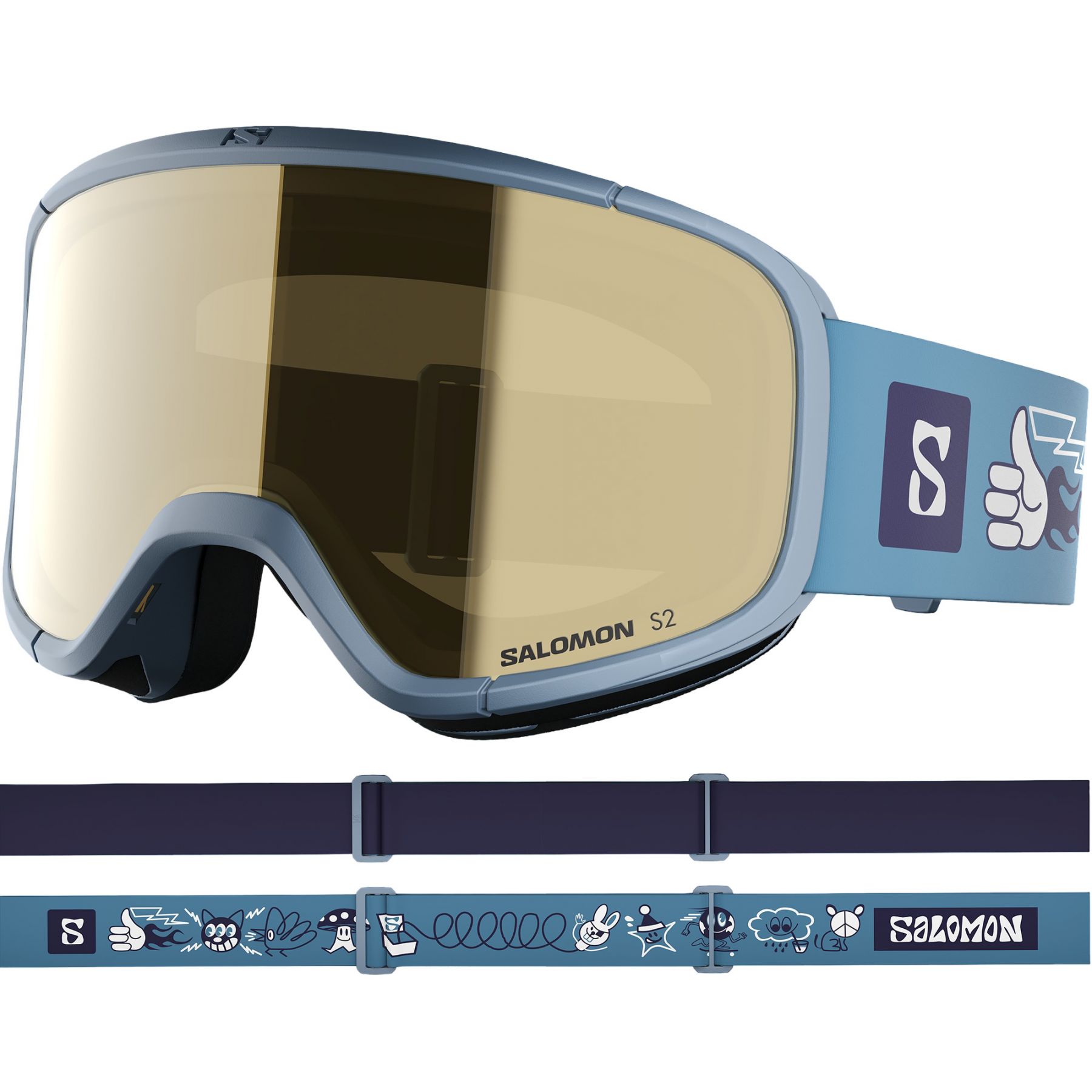 Salomon Rio, Skibrille, Junior, blau