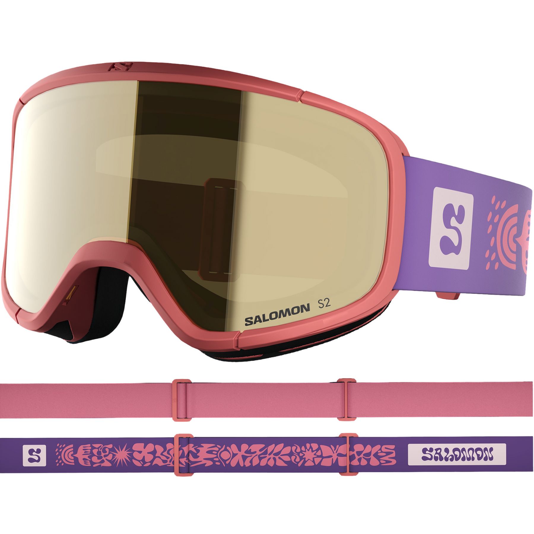 Salomon Rio, Skibrille, Junior, lila/pink