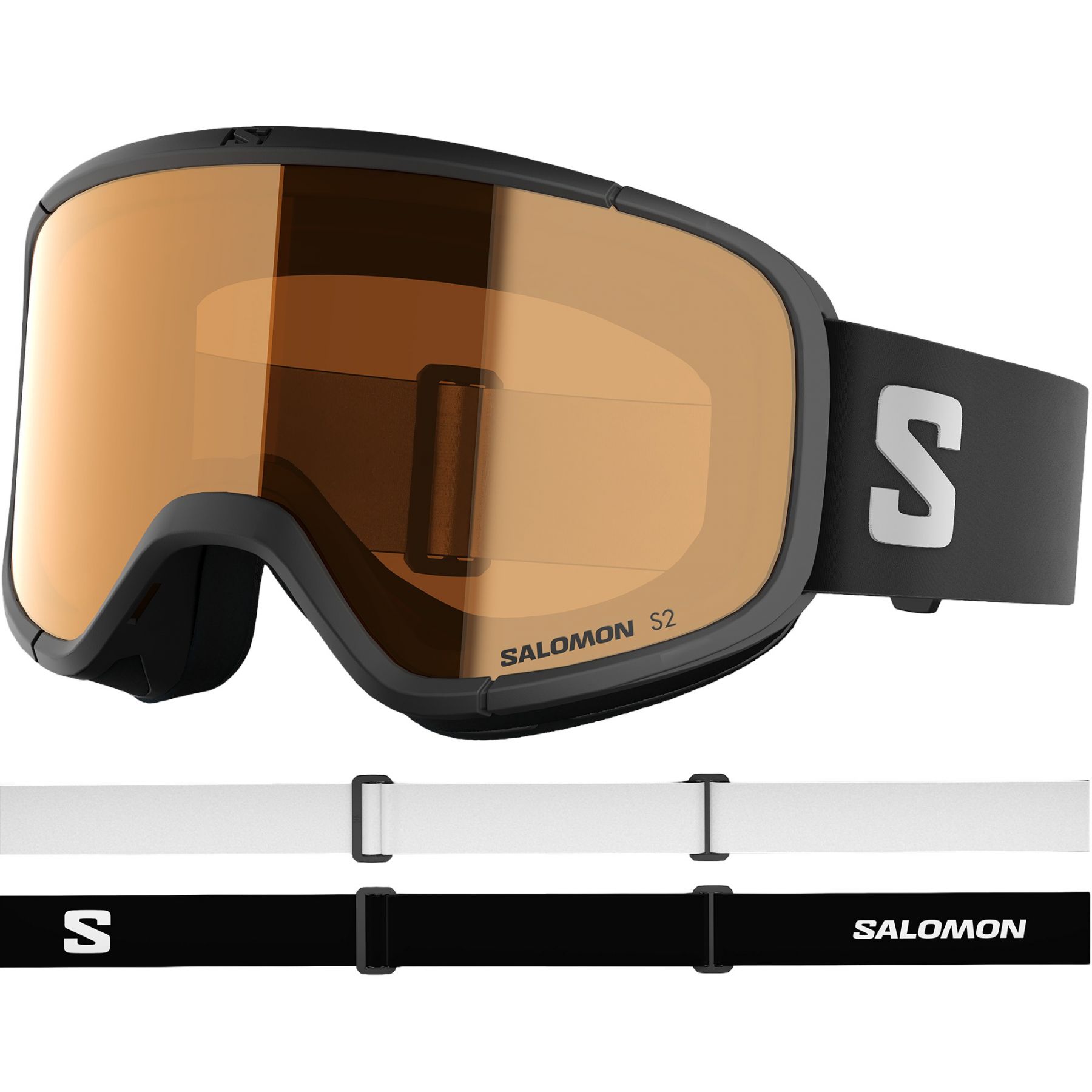 Salomon Rio, Skibrille, Junior, schwarz