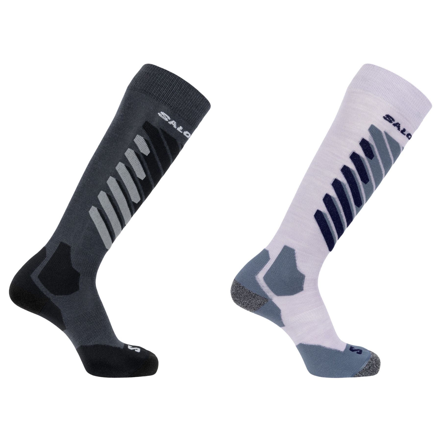 Salomon S/Access, Skisocken, 2er-Pack, grau/weiß