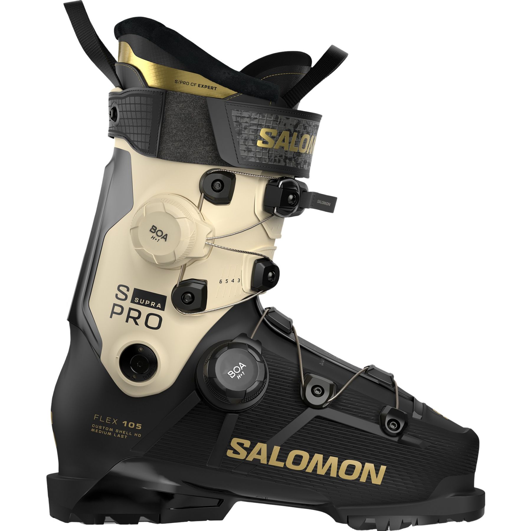 Salomon S/Pro Supra Dual Boa 105W, Skischuhe, Damen, schwarz/gelb