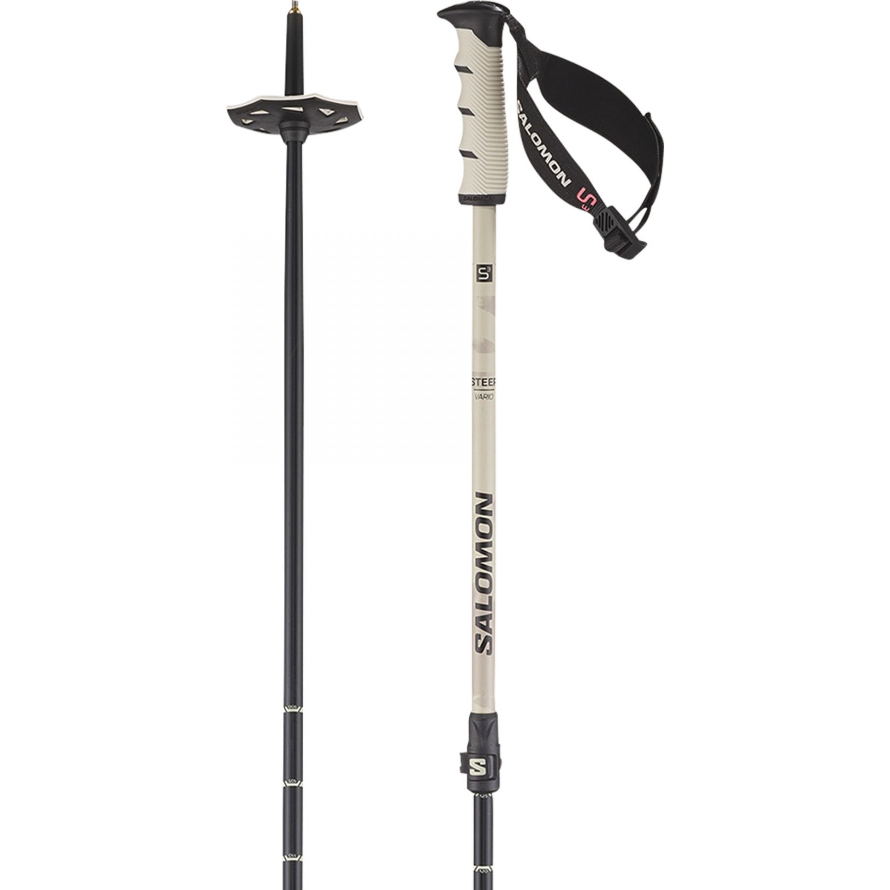 Salomon Salomon Steep Vario S3, Skistöcke, beige, Rainy Day