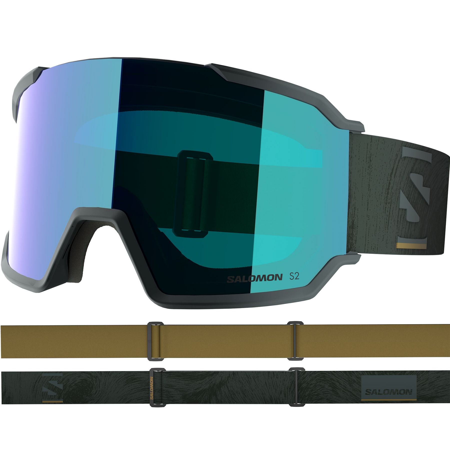 Salomon Salomon S/View 3, Skibrille, dunkelgrün, Green Gables