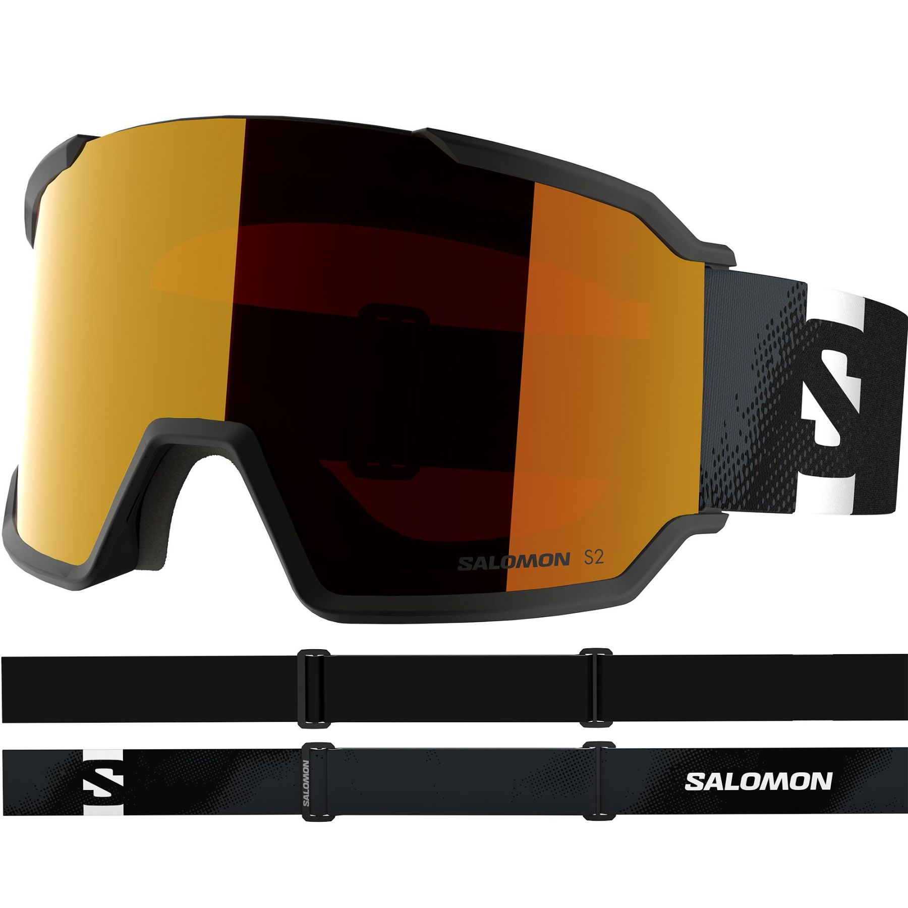 Salomon Salomon S/View 3, Skibrille, schwarz, Black