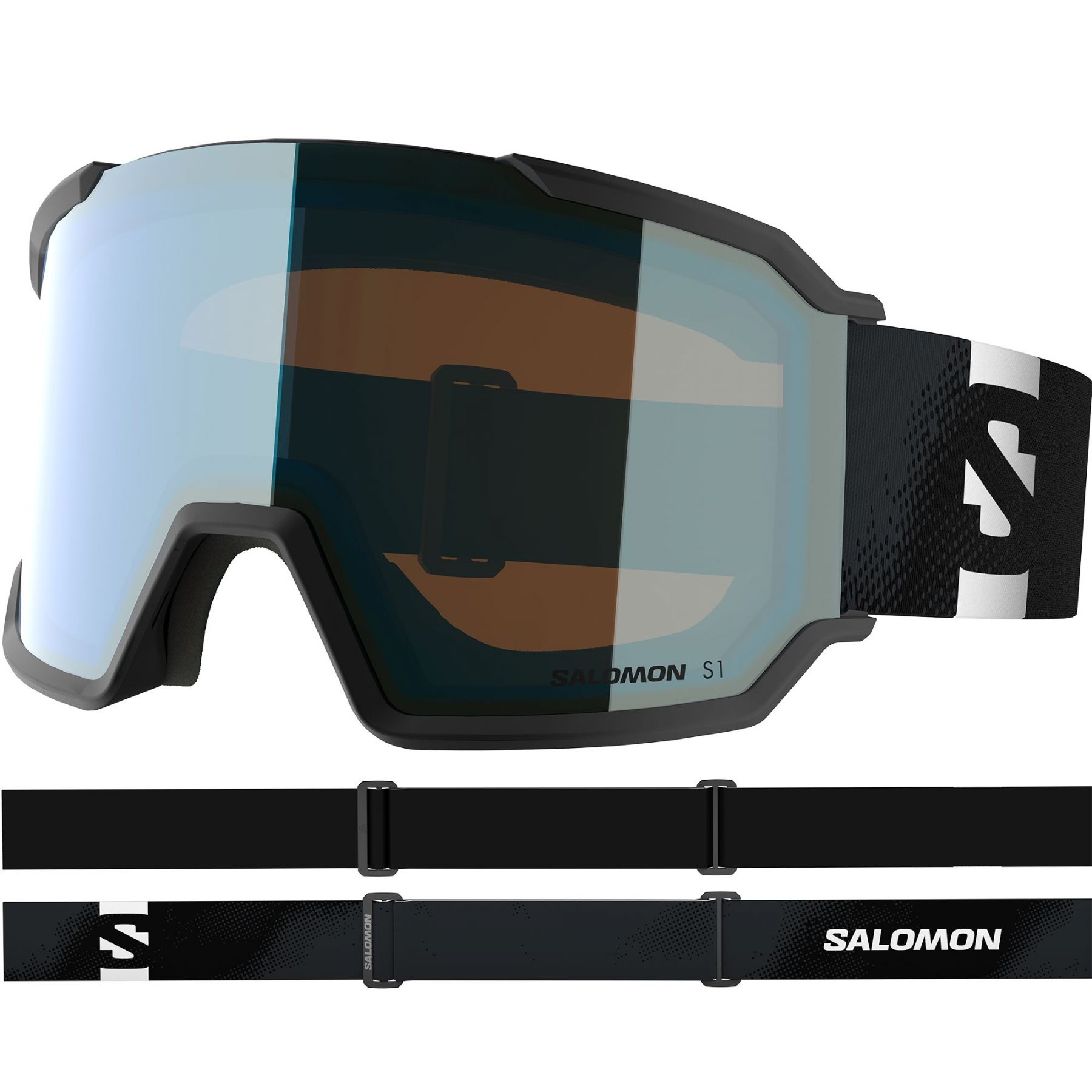 Salomon Salomon S/View 3, Skibrille, schwarz, Black