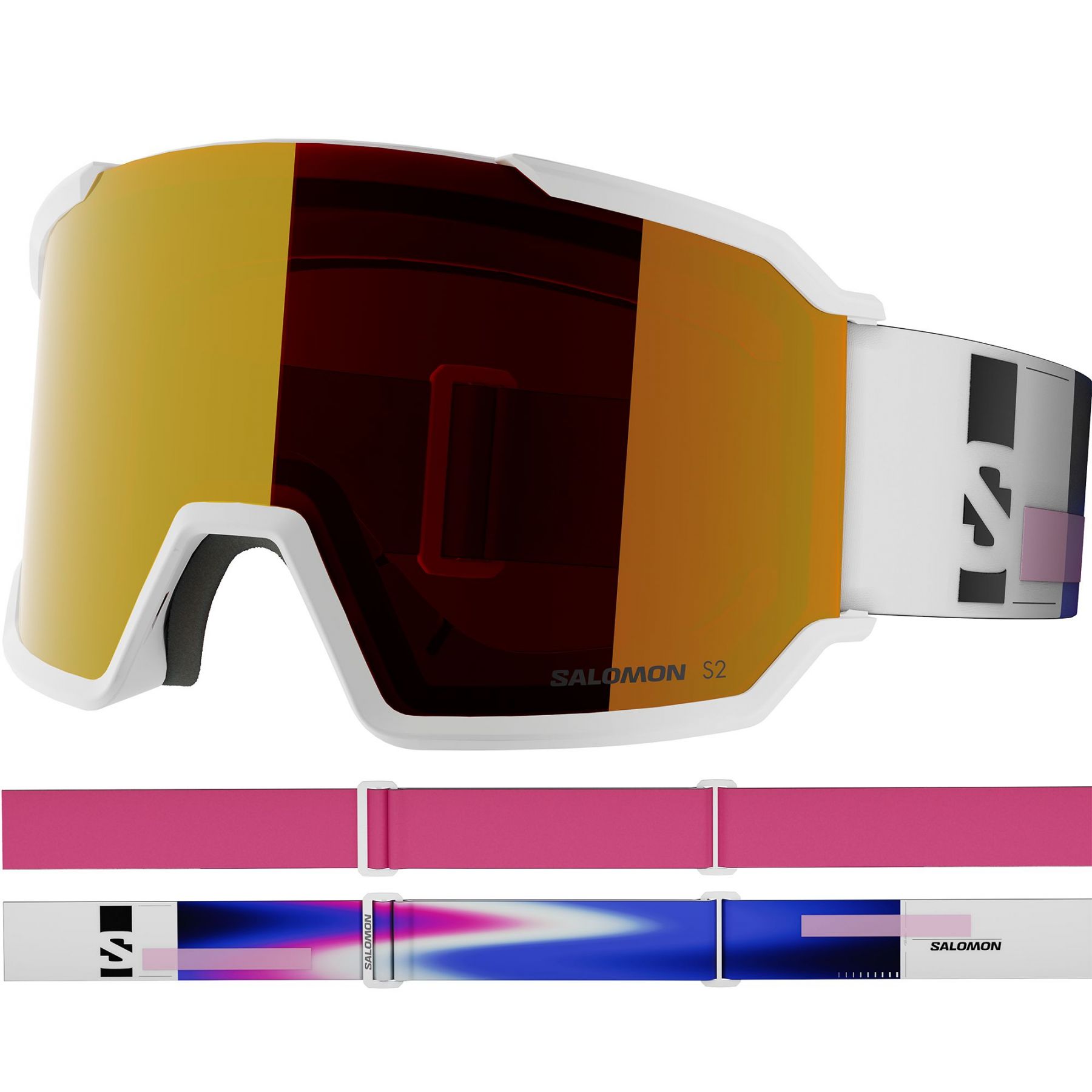 Salomon Salomon S/View 3, Skibrille, weiß, White (Addikt)