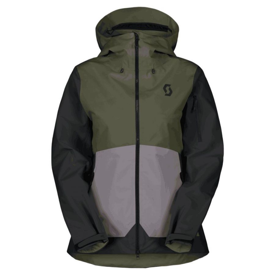 Scott Explorair 3L, Shelljacke, Damen, dunkelgrün/grau