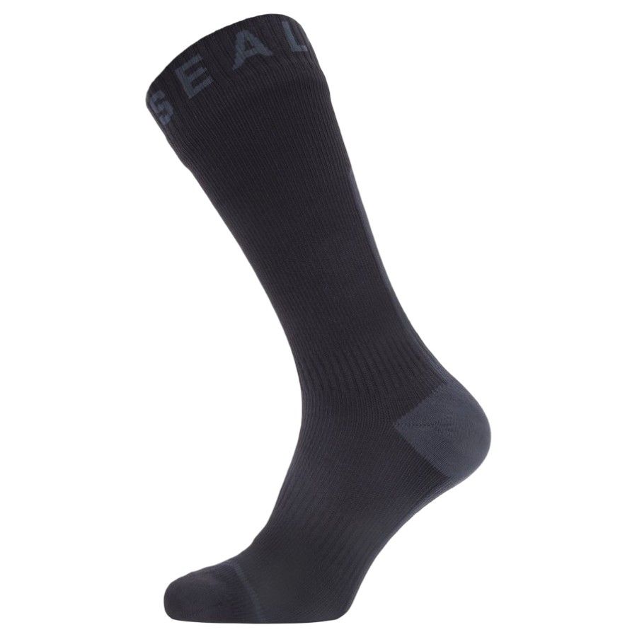 Sealskinz WP All Weather Mid Sock W. Hydrostop, Socken, schwarz/grau
