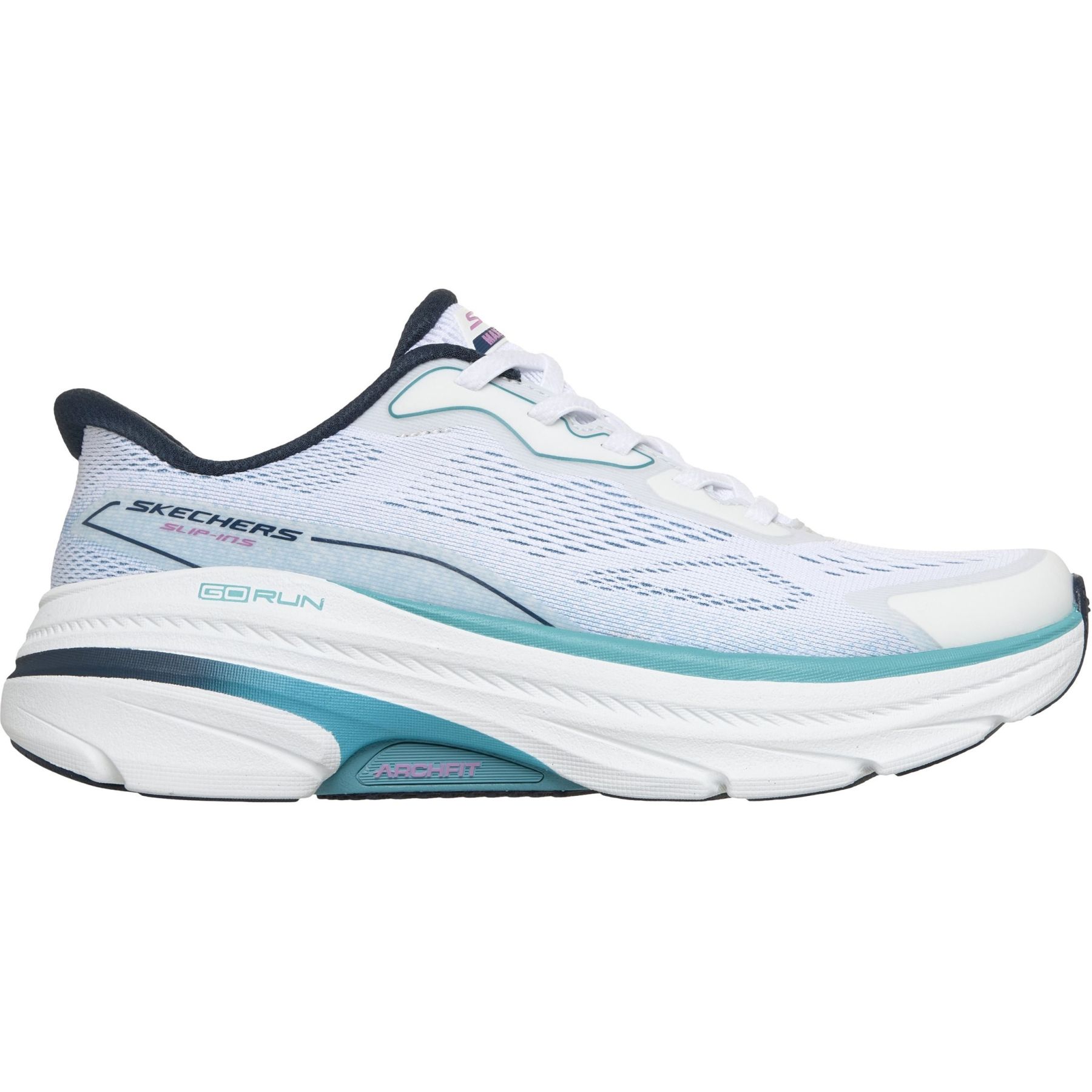 Skechers Max Cushioning Arch Fit 2.0 Sandale, Laufschuhe, Damen, weiß