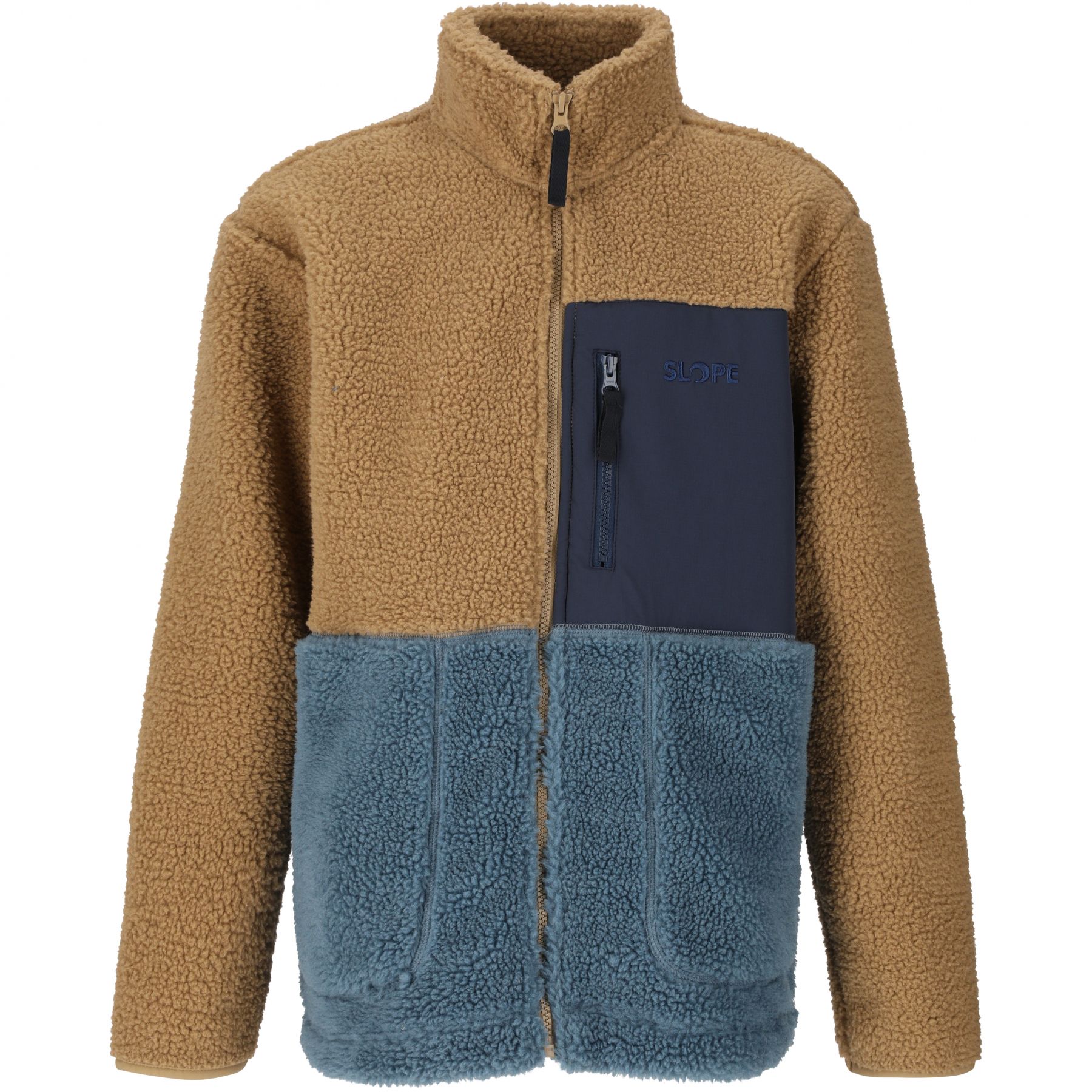 SLOPE Katau Teddy, Fleecejacke, Junior, petrified oak