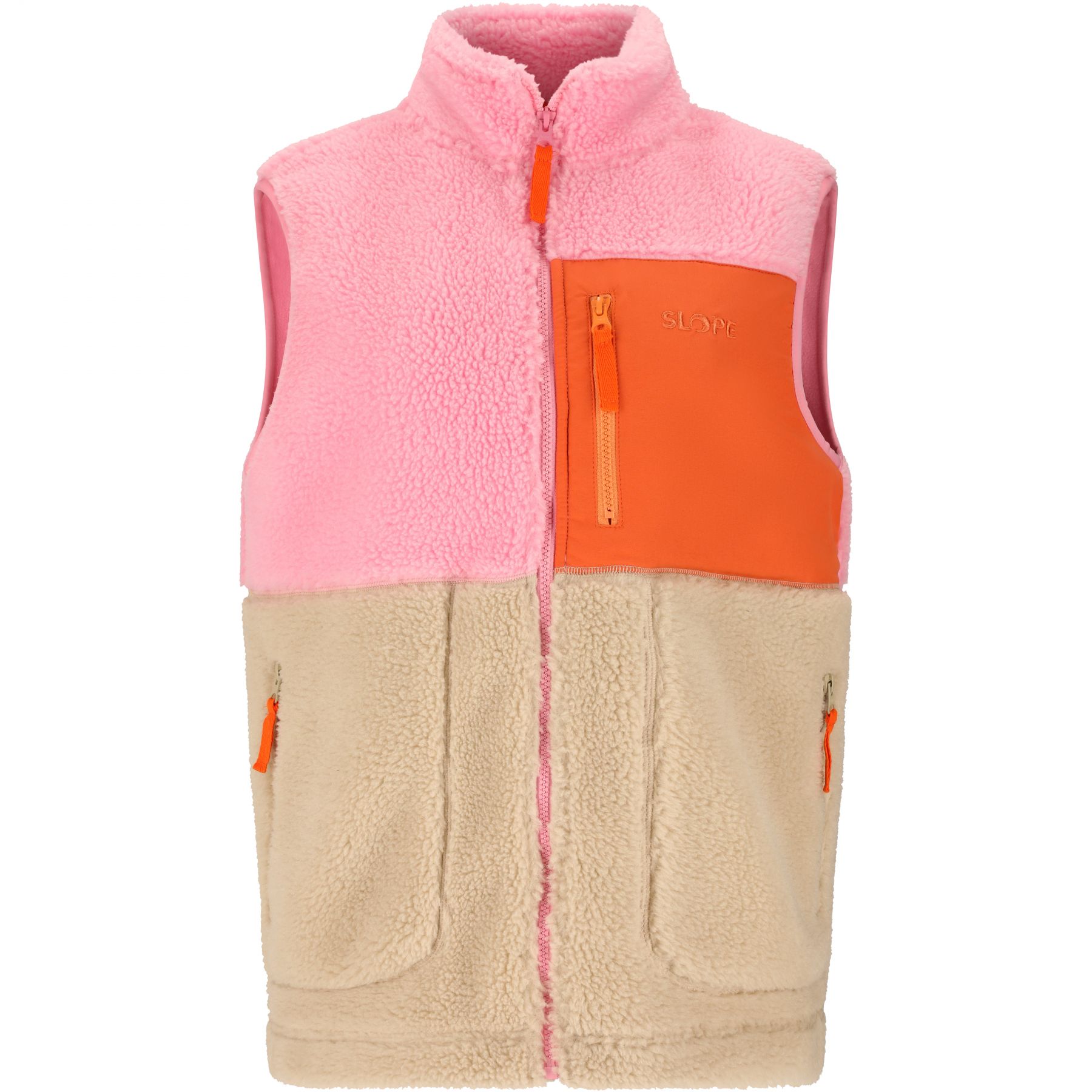 SLOPE Katau Teddy, Fleeceweste, Damen, Prism Pink