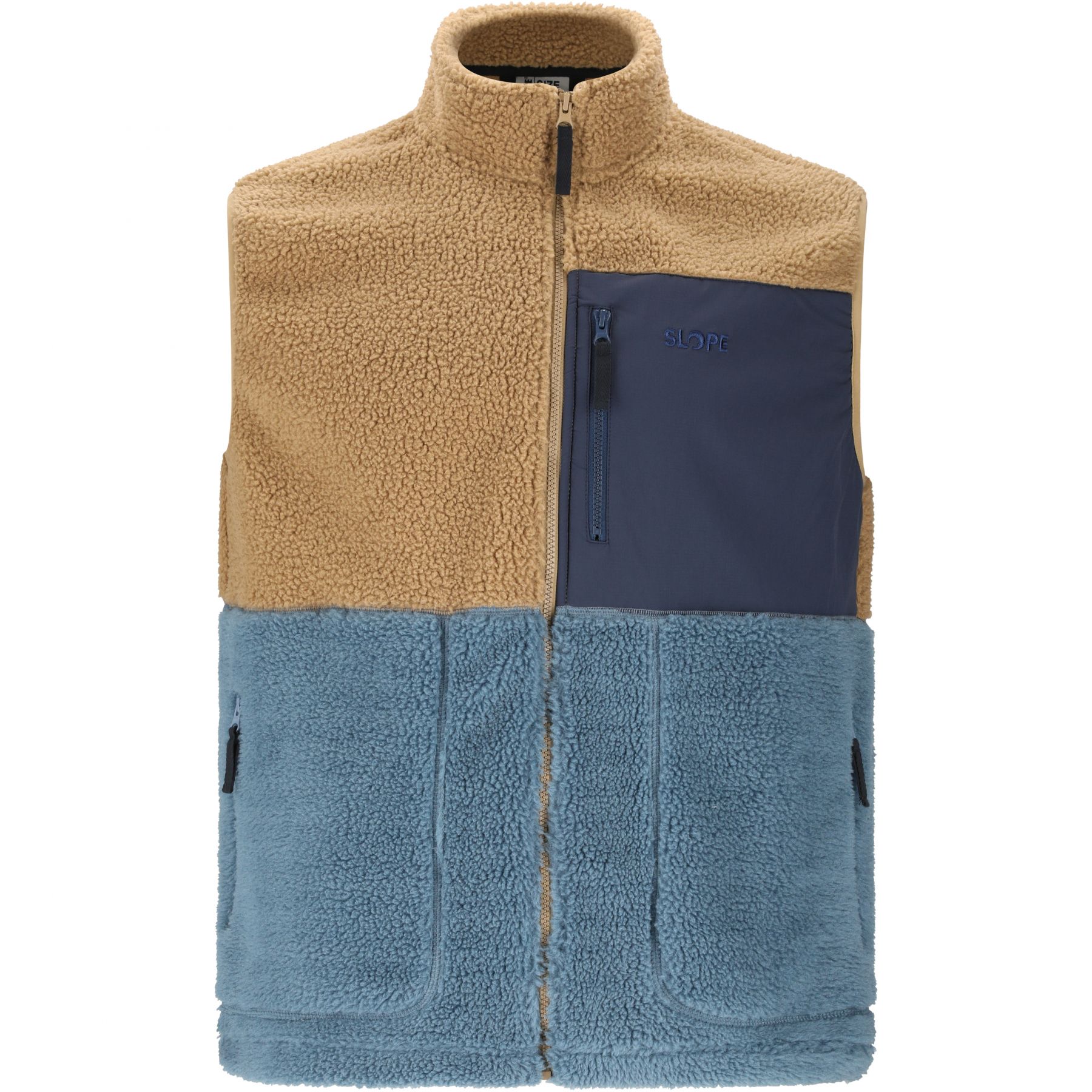 SLOPE Katau Teddy, Fleeceweste, Herren, petrified oak