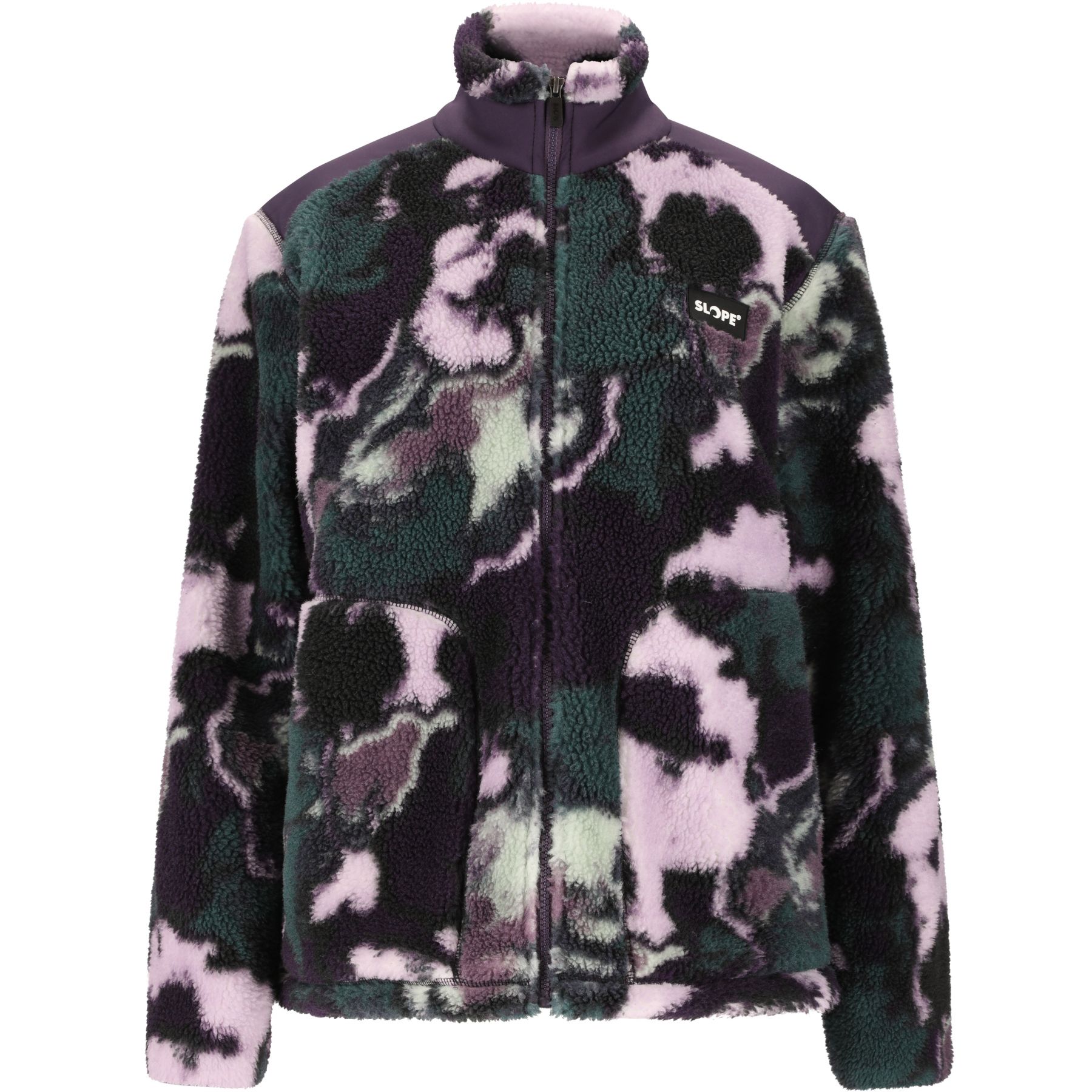 SLOPE Kendor AOP Teddy, Fleecejacke, Damen, north atlantic