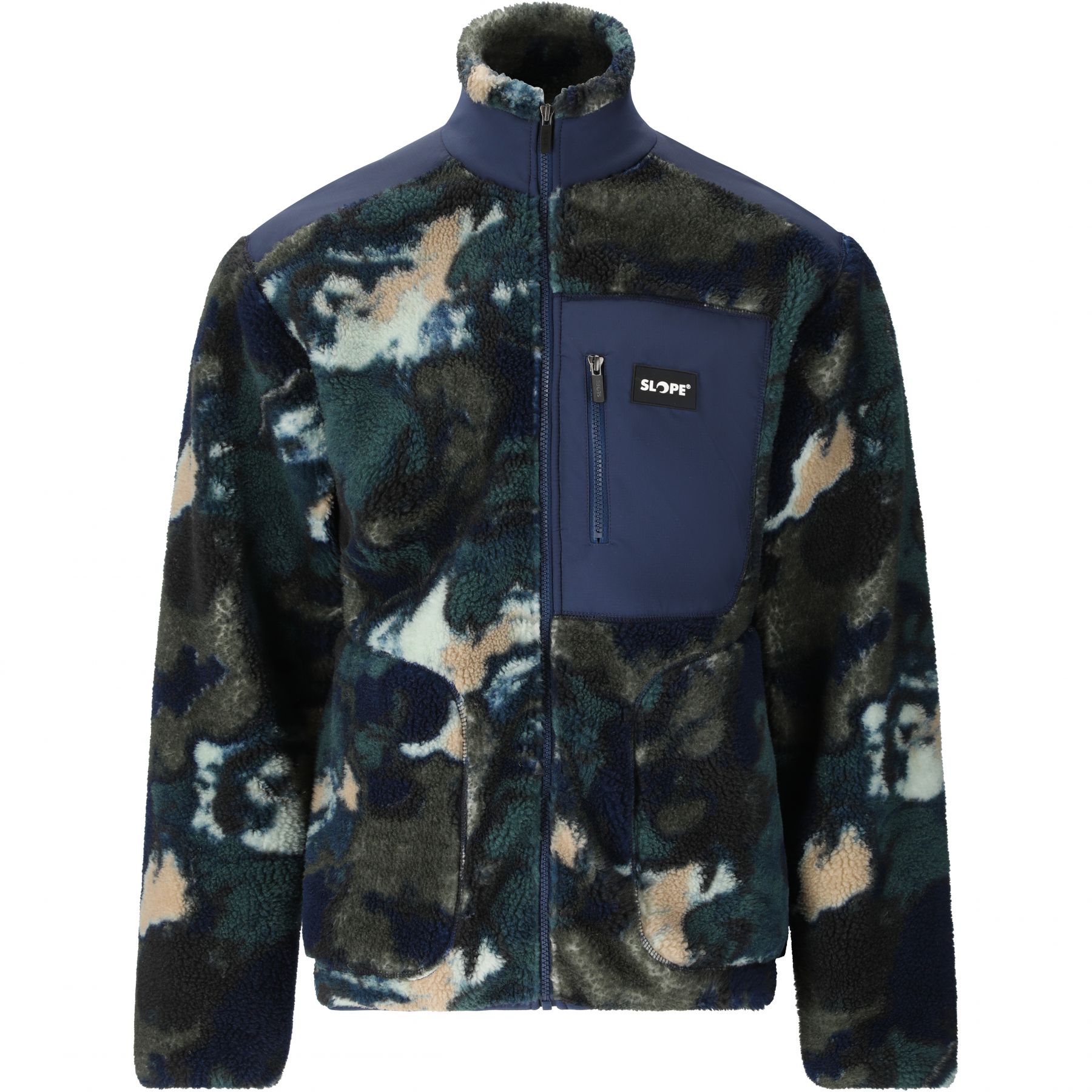 SLOPE Kendor AOP Teddy, Fleecejacke, Herren, grape leaf