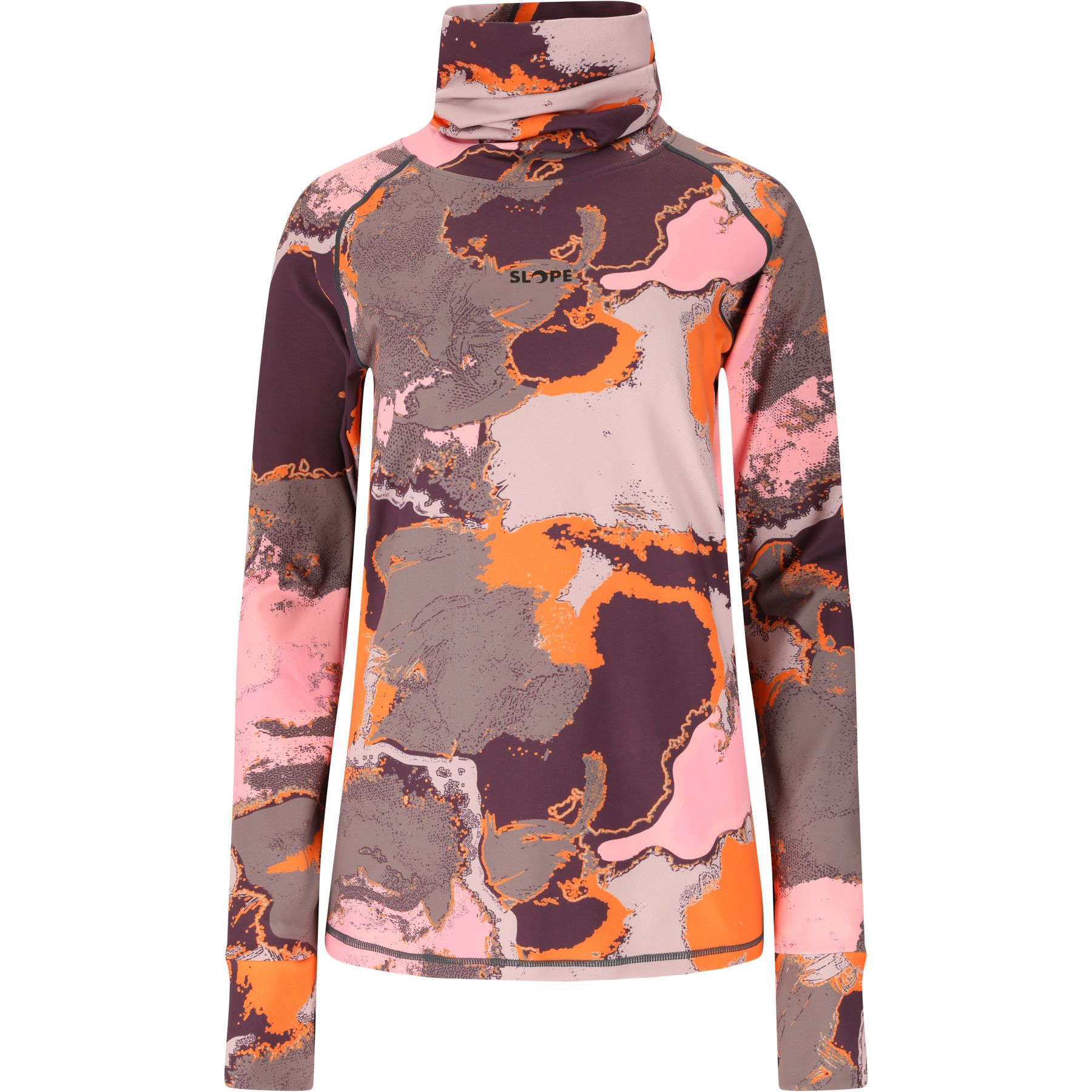 SLOPE Nyland AOP High Neck Midlayer, Damen, Sweet Grape