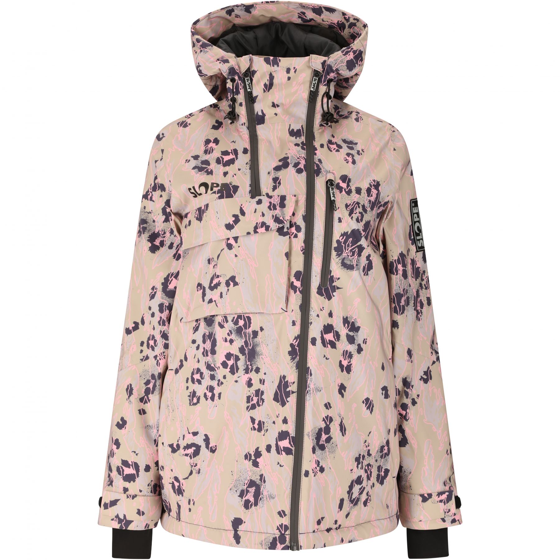 SLOPE Zuko AOP, Skijacke, Damen, feather gray