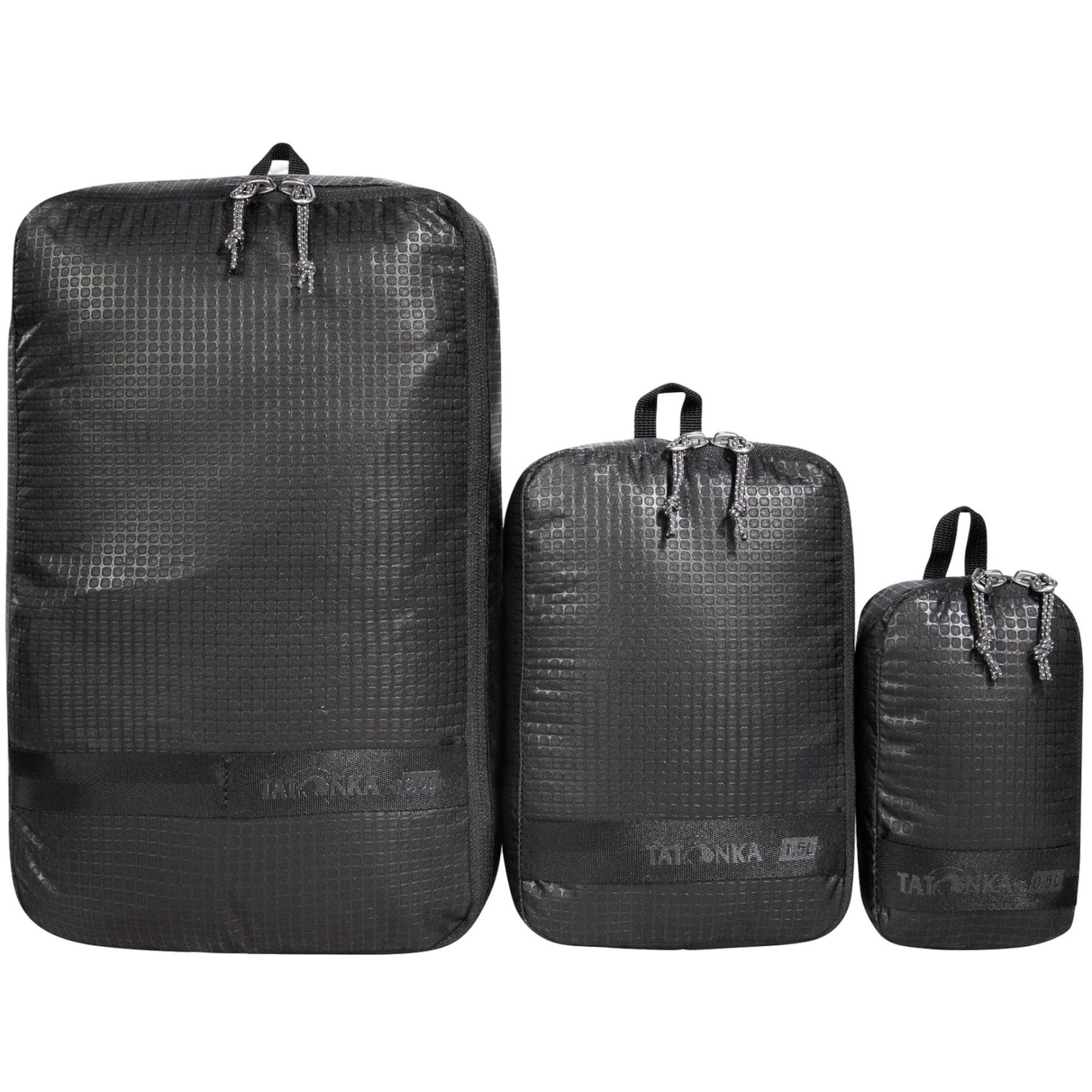 Tatonka Stuff Sack Zip Set III, Packtasche, schwarz, 3 Stk.