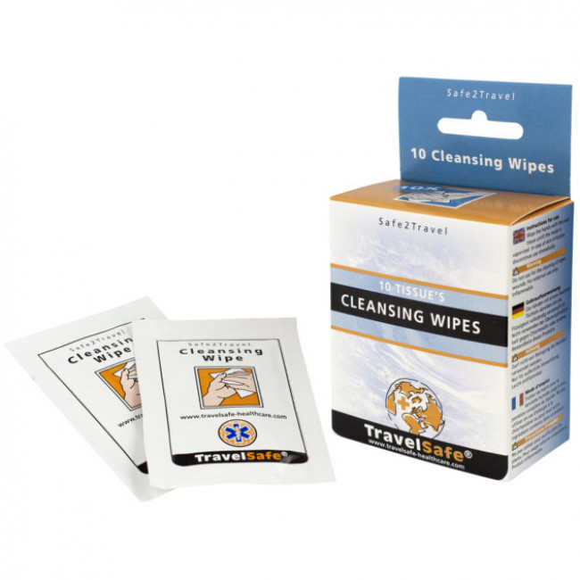 TravelSafe Cleansing Wipes, Reinigungstücher