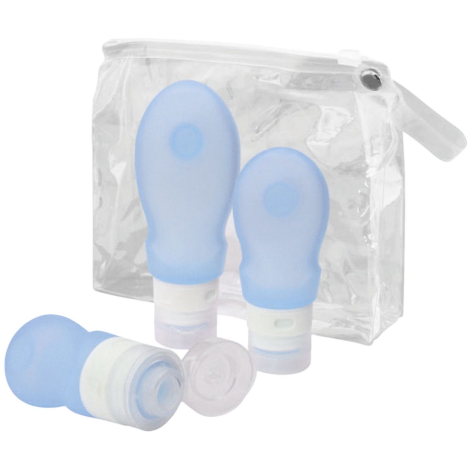 TravelSafe Quetschflasche, 3 Stk, blau