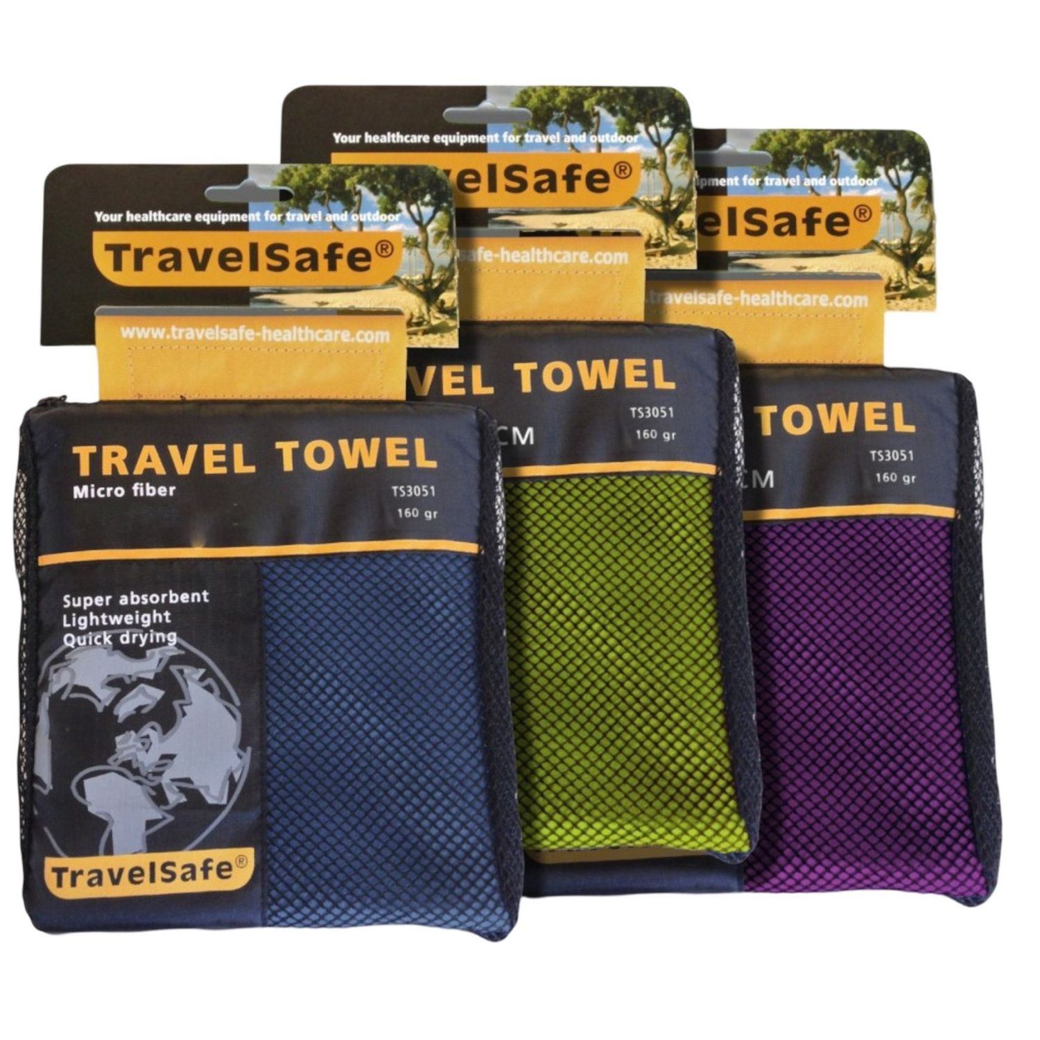 TravelSafe Reisestuch Mikrofaser L, grün