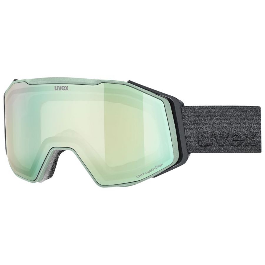 Uvex Gravity FM, Skibrille, hellgrün/dunkelgrau