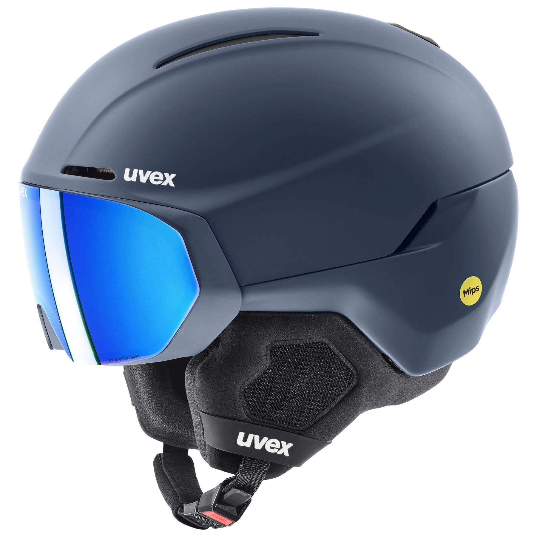 Uvex Horizon CV MIPS Visor, Skihelm mit Visier, blau