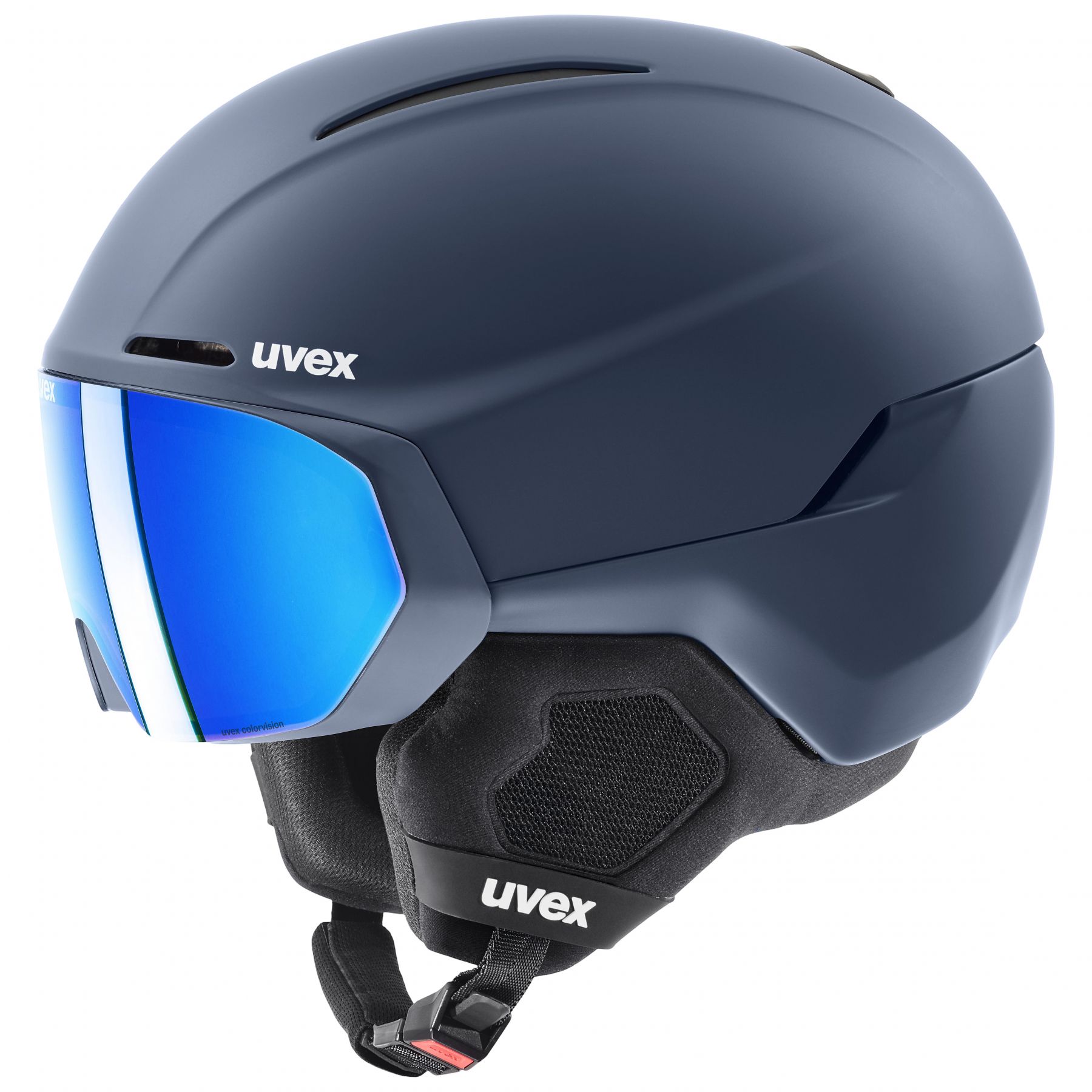 Uvex Horizon CV Visor, Skihelm mit Visier, blau