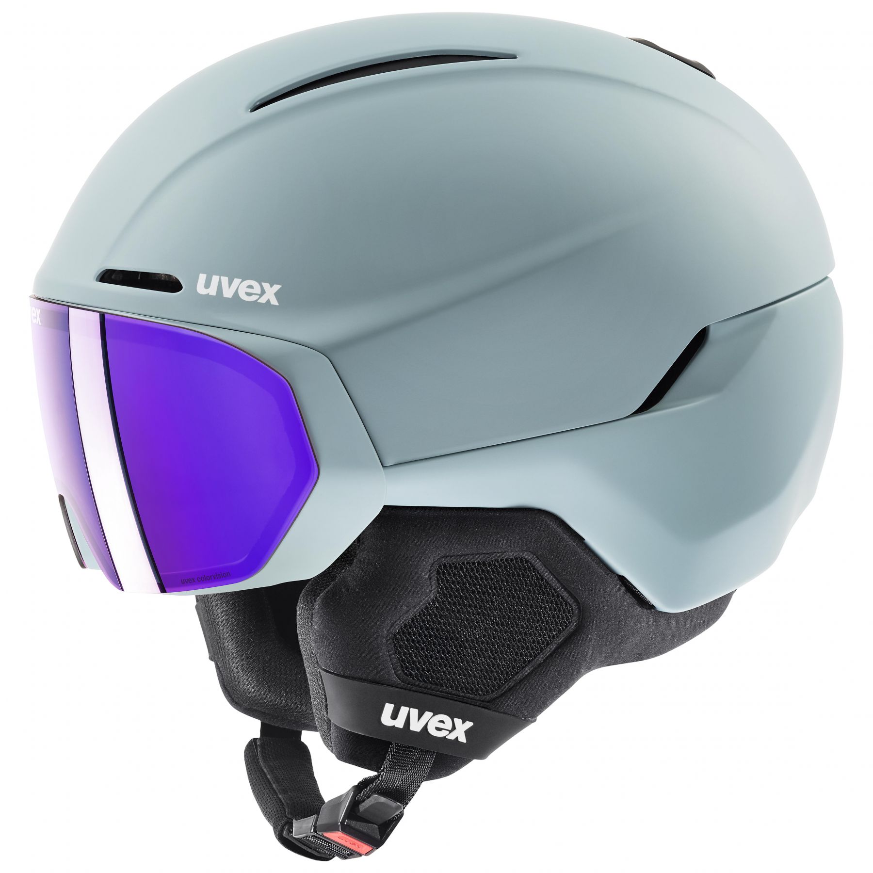 Uvex Horizon CV Visor, Skihelm mit Visier, blau/grün