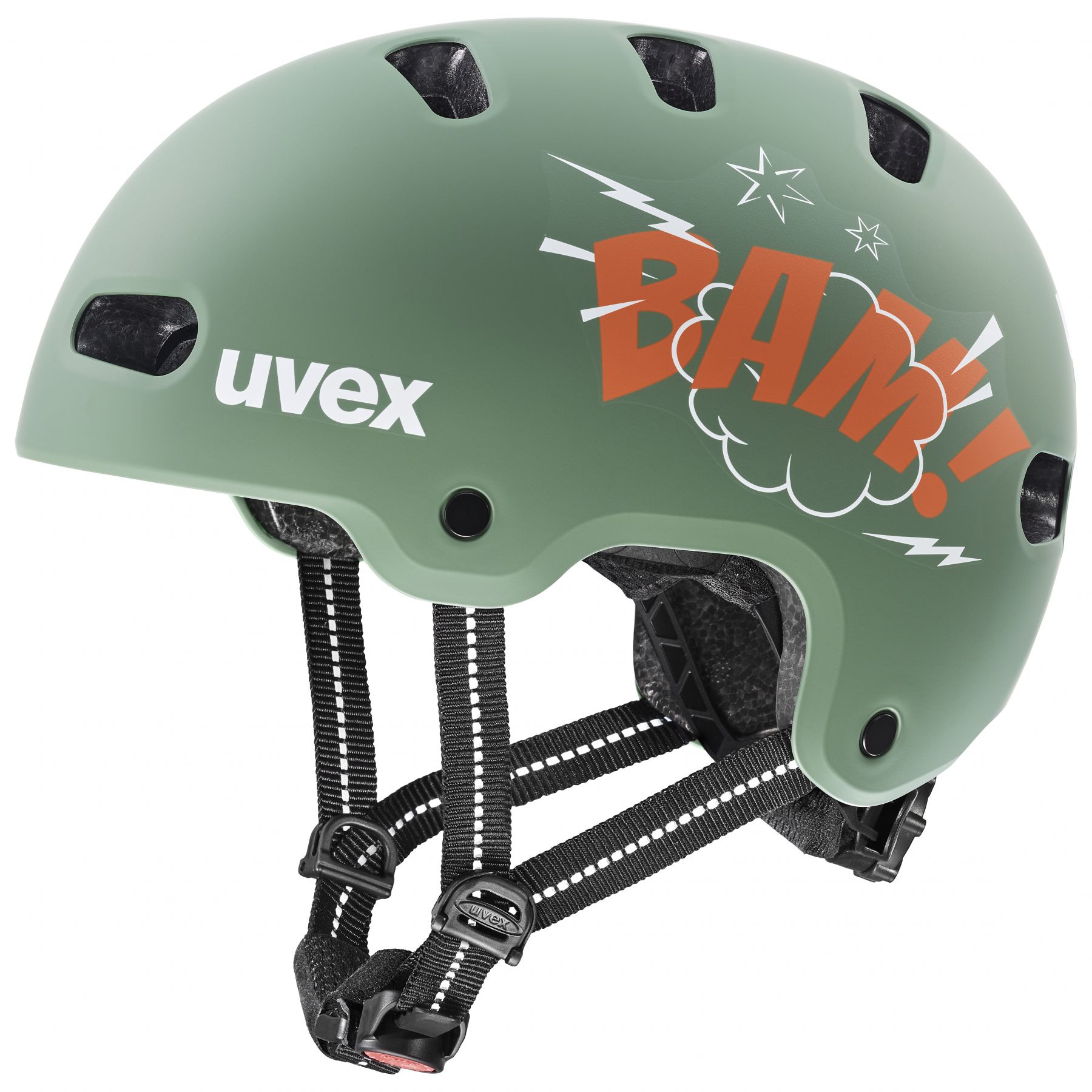 Uvex Kid 4 Style, Fahrradhelm, Junior, grün/orange