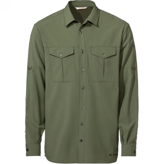 Vaude Men's Rosemoor LS Shirt II, Wanderhemd, Herren, grün