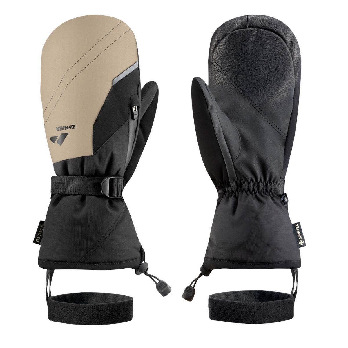 Zanier Ride GTX, Skifäustlinge, schwarz/beige