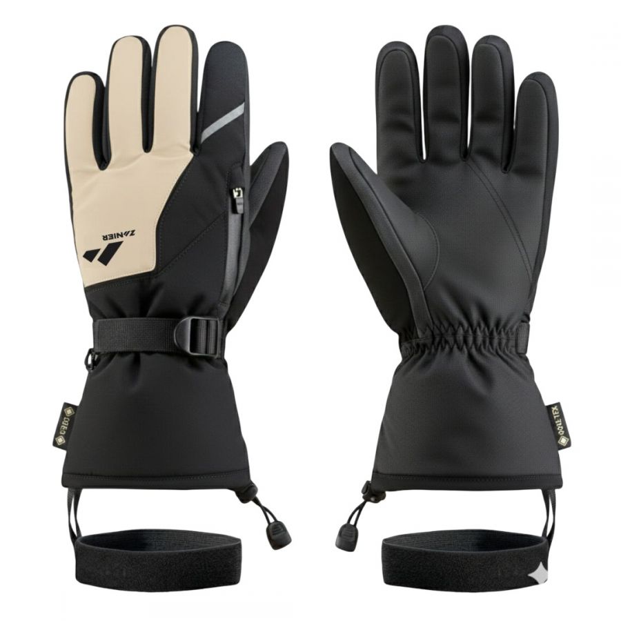 Zanier Ride GTX, Skihandschuhe, schwarz/beige